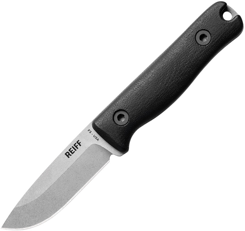 Reiff Knives F3 EDC Fixed Blade Blk Ltr