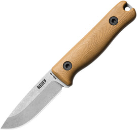 Reiff Knives F3 EDC Fixed Blade Tan G10 Ky