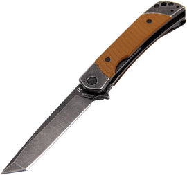 Revo Duo Linerlock Tanto Brown