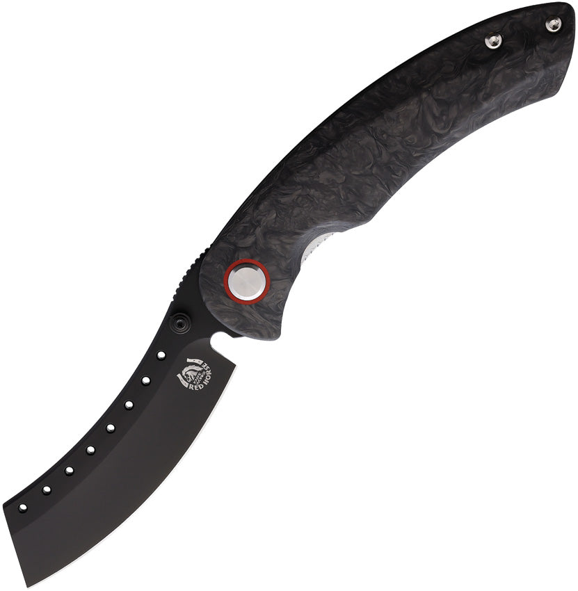 Red Horse Knife Works Hell Razor Linerlock Blk CF