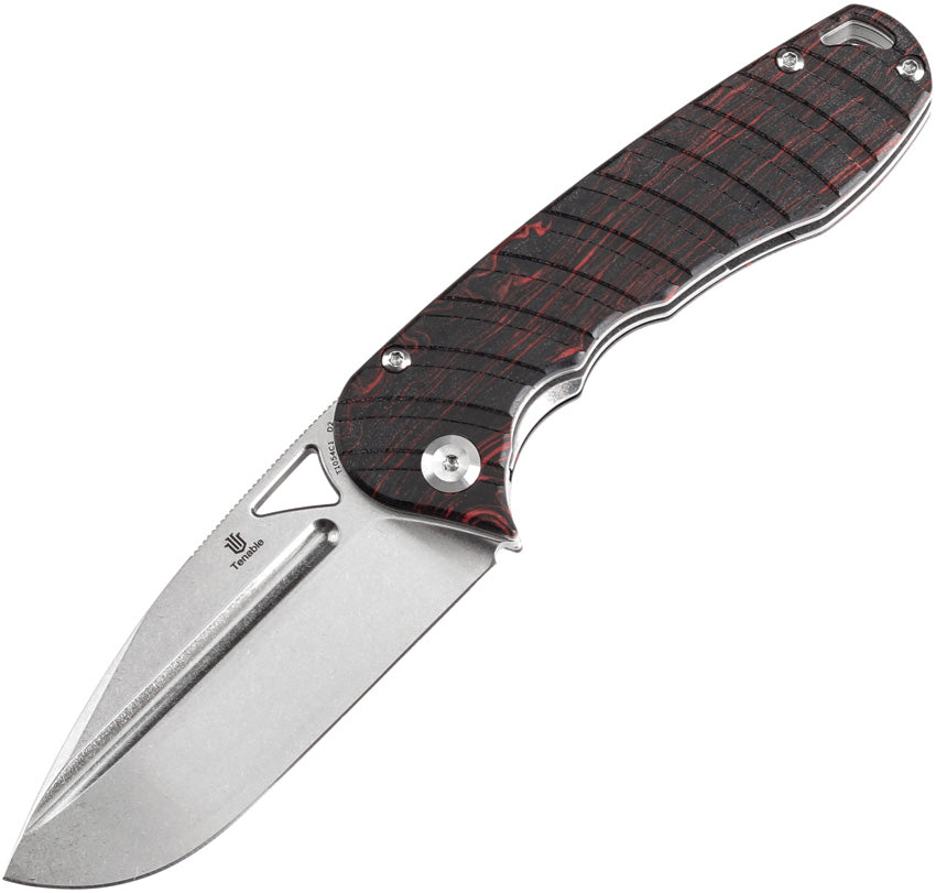 Tenable Knives Bombur Linerlock Black and red