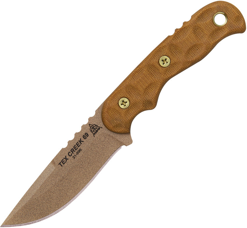 TOPS Tex Creek 69 Tan Blade/Handle