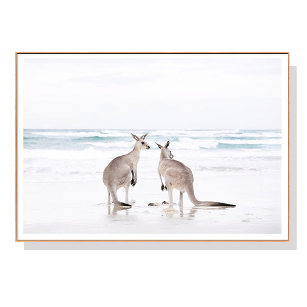 Wall Art 70cmx100cm Kangaroo Wood Frame Canvas