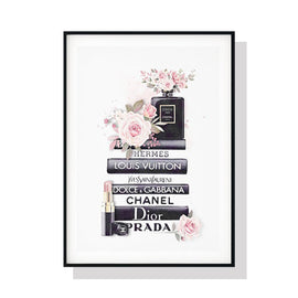 Wall Art 70cmx100cm Fashion Book Black Frame Canvas