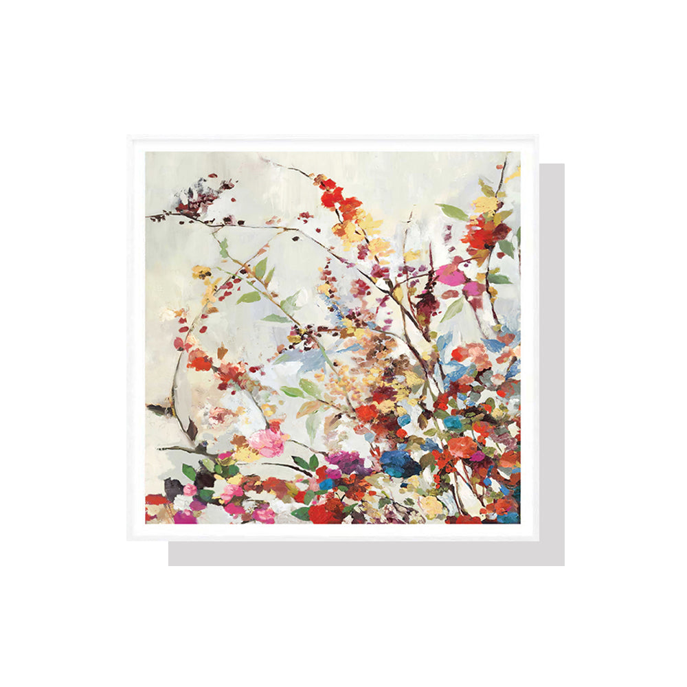 Wall Art 50cmx50cm Coming Spring Square Size White Frame Canvas