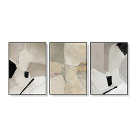 Wall Art 50cmx70cm Modern Abstract 3 Sets Black Frame Canvas