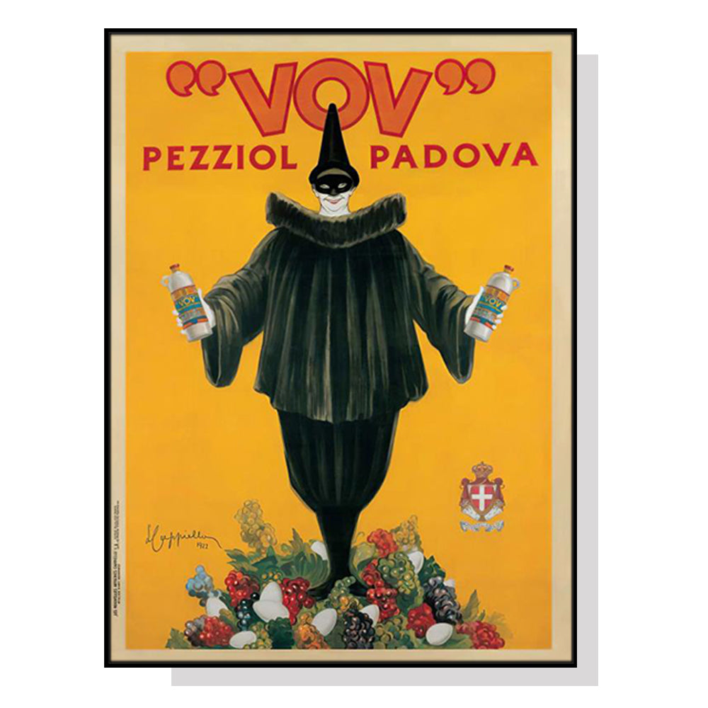 Wall Art 90cmx135cm Pezziol Padova Black Frame Canvas