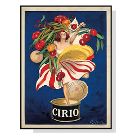 Wall Art 50cmx70cm Cirio By Leonetto Cappiello Black Frame Canvas