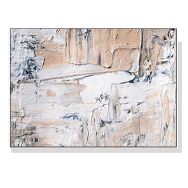 Wall Art 50cmx70cm Modern Abstract Oil Painting Style White Frame Canvas