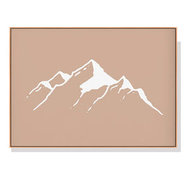 Wall Art 60cmx90cm Boho Mountain Wood Frame Canvas