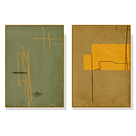 Wall Art 50cmx70cm United Study 2 Sets Gold Frame Canvas