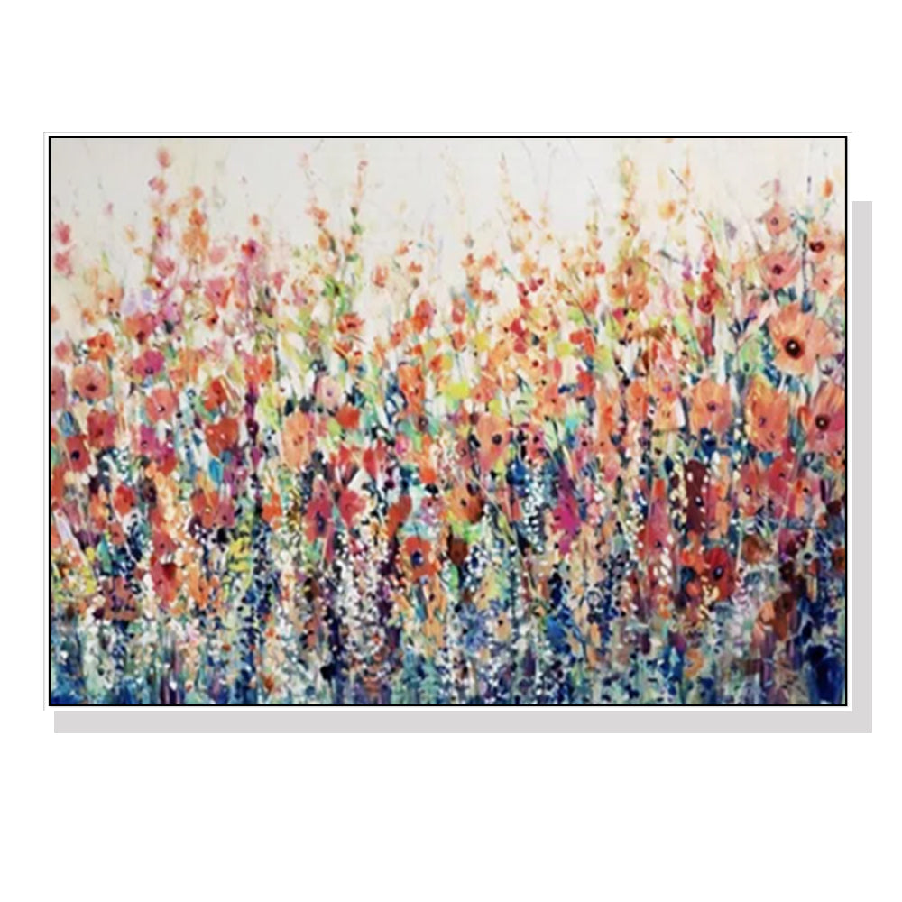 Wall Art 80cmx120cm Flourish Of Spring White Frame Canvas