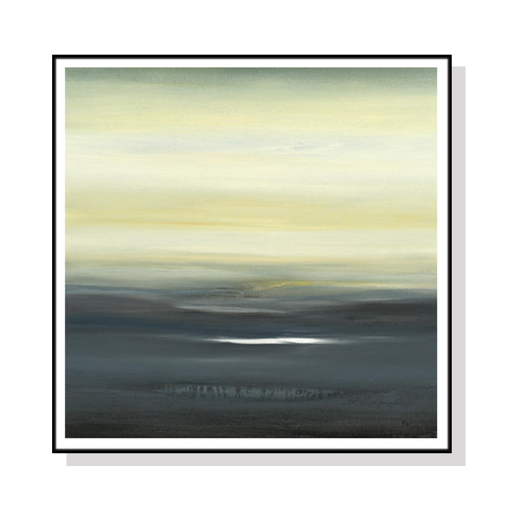 Wall Art 50cmx50cm Land of Serenity Black Frame Canvas