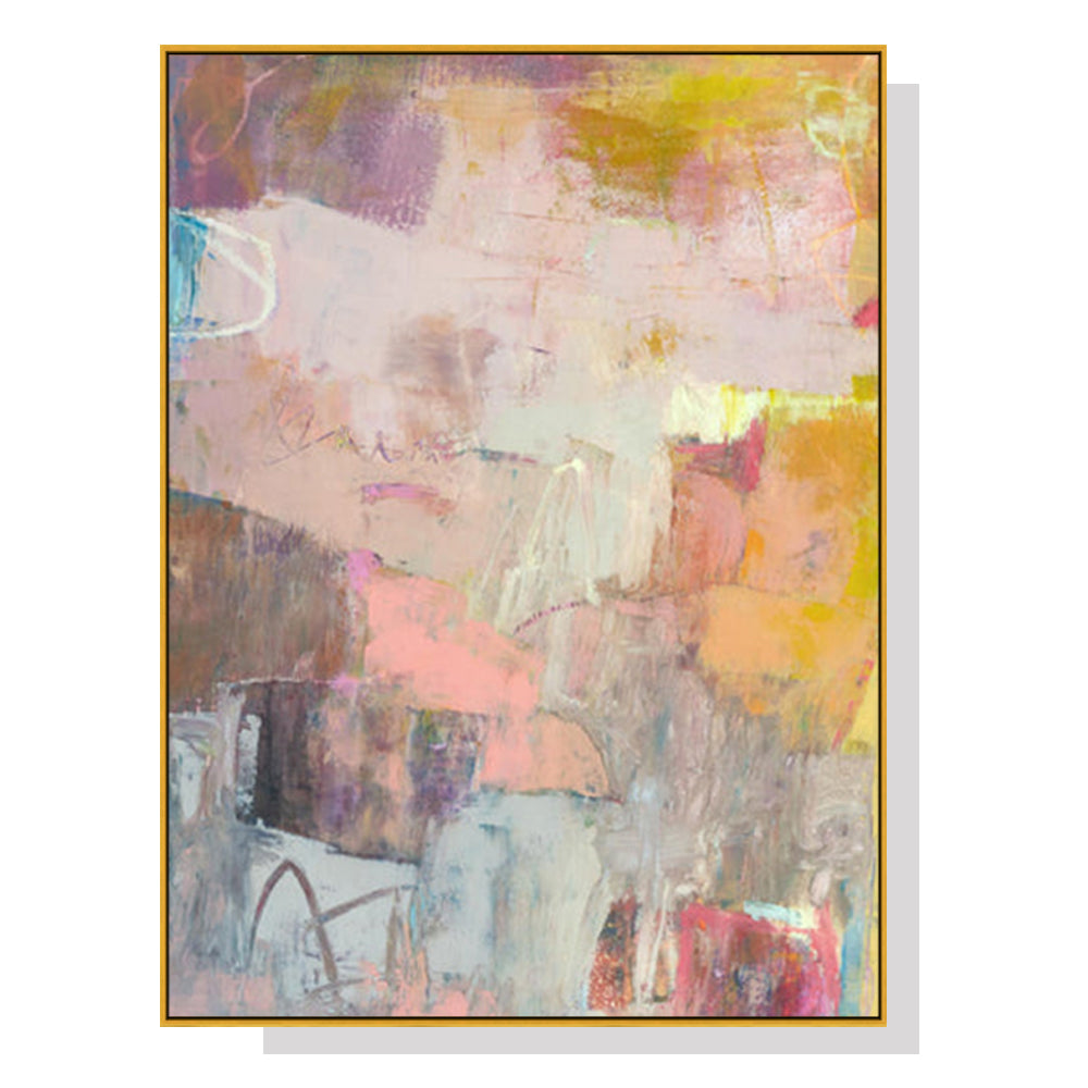 Wall Art 70cmx100cm Lann II Gold Frame Canvas