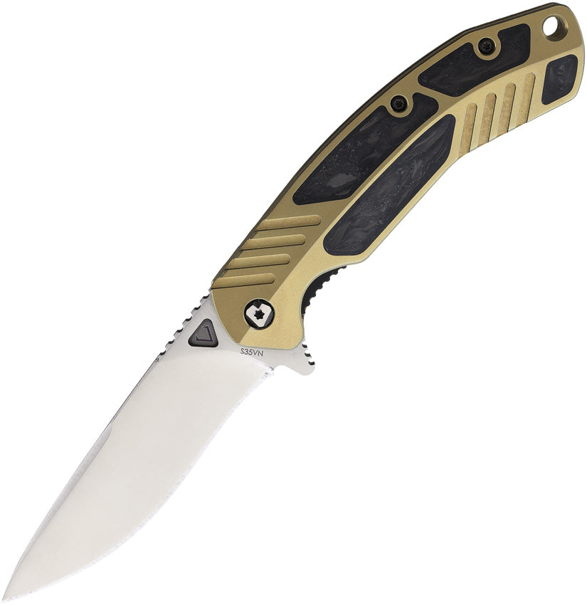 V NIVES Tectonic Linerlock CF Gold