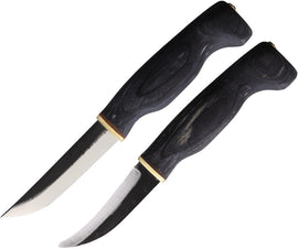 Wood Jewel Fixed Blade Set Black