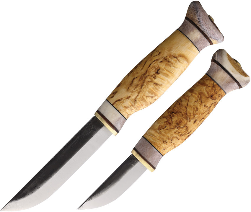 Wood Jewel Fixed Blade Set Curly