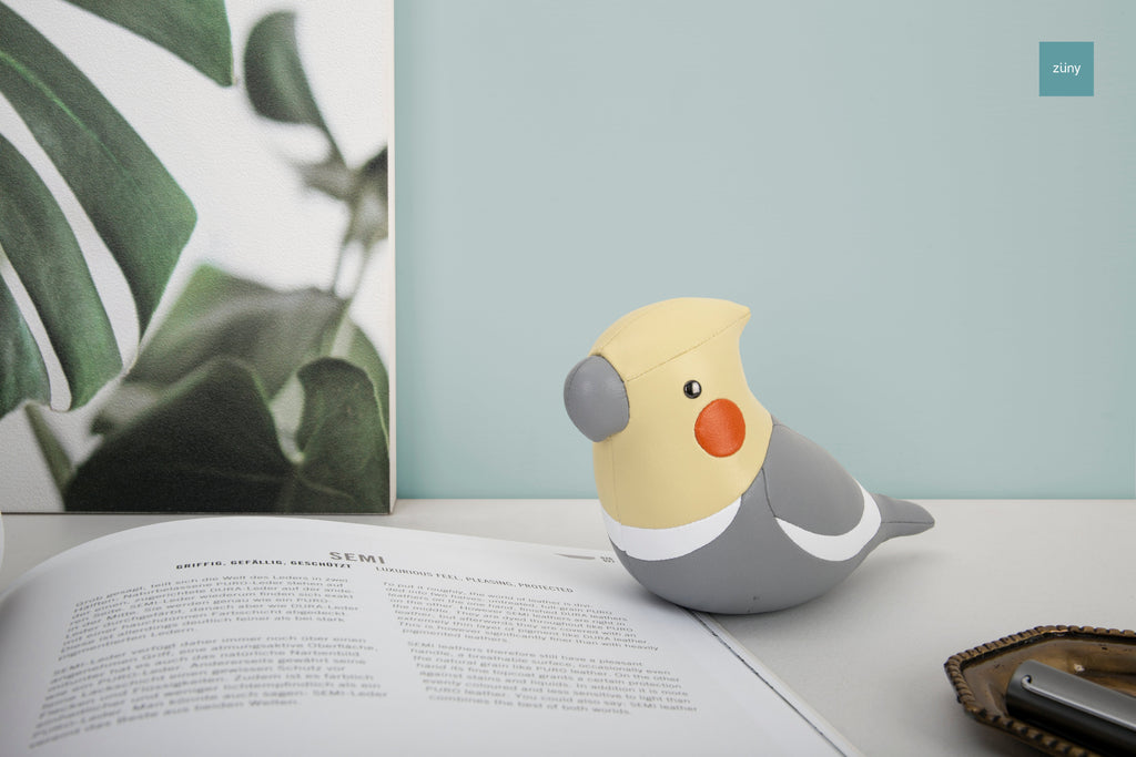 Zuny Paperweight Classic Cockatiel Gray