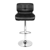 Artiss 2x Bar Stools Gas Lift Leather Padded Stool Black