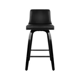 Artiss 4x Bar Stools Swivel Leather Padded Black