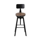 Artiss 2x Bar Stools Adjustable Wood Stool w/Backrest