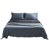 Cosy Club Sheet Set Cotton Sheets Double Dark Blue Grey | King Of Knives Australia