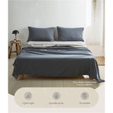 Cosy Club Sheet Set Cotton Sheets Double Dark Blue Grey | King Of Knives Australia