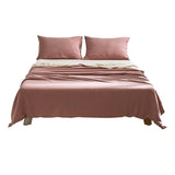 Cosy Club Sheet Set Cotton Sheets Double Vanilla Rhubarb | King Of Knives Australia