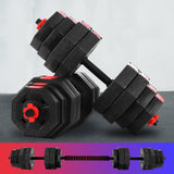 40KG 2-in-1 Dumbbell Barbell Set Adjustable Dumbbells Weights Home Gym Fitness