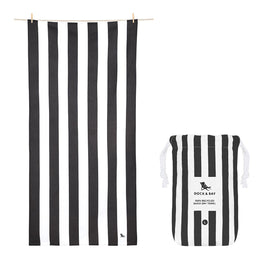 Dock & Bay Beach Towel Cabana Collection L - Kamari Charcoal