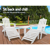 Gardeon Outdoor Sun Lounge Beach Chairs Table Setting Wooden Adirondack Patio Chair