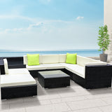 Gardeon 9PC Outdoor Furniture Sofa Set Wicker Garden Patio Pool Lounge