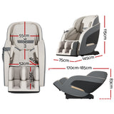 Livemor Massage Chair Electric Recliner Massager Grey Decima