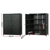 Gardeon Outdoor Storage Cabinet Box Garage Wicker Shelf Chest Garden Shed Tools