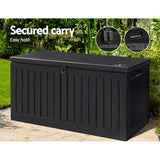 Gardeon Outdoor Storage Box Container Garden Toy Indoor Tool Chest Sheds 270L Black