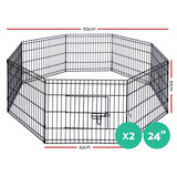 i.Pet Pet Dog Playpen 2X24" 8 Panel Puppy Exercise Cage Enclosure Fence