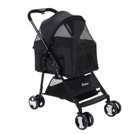 i.Pet pet stroller large black with 4 wheels for dogs and cats | Available at King of Knives e-store