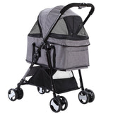 i.Pet pet stroller large grey with 4 wheels for dogs and cats | Available at King of Knives e-store