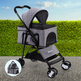 i.Pet pet stroller large grey with 4 wheels for dogs and cats | Available at King of Knives e-store