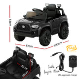 Toyota Ride On Car Kids Electric Toy Cars Tacoma Off Road Jeep 12V Battery Black