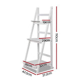 Artiss Bookshelf Corner Shelf 3 Tiers - ZANE White