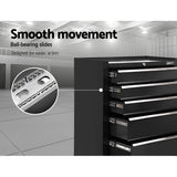 Giantz 5 Drawer Mechanic Tool Box Cabinet Storage Trolley - Black