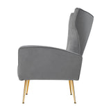 Artiss Armchair Grey Velvet Kate