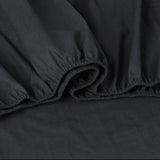 Elan Linen 100% Egyptian Cotton Vintage Washed 500TC Charcoal Double Bed Sheets Set | King of Knives Australia