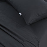 Elan Linen 100% Egyptian Cotton Vintage Washed 500TC Charcoal Double Bed Sheets Set | King of Knives Australia