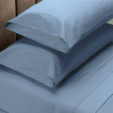 Renee Taylor 1500 Thread Count Pure Soft Cotton Blend Flat & Fitted Sheet Set Indigo King