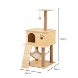 FLOOFI 130cm Wooden Cat Tree | King of Knives Australia