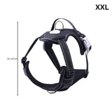 FLOOFI Dog Harness Vest XXL Size (Black) FI-PC-182-XL