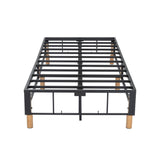 Metal Bed Frame Mattress Foundation Blue - King