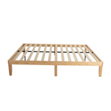 Warm Wooden Natural Bed Base Frame - Double